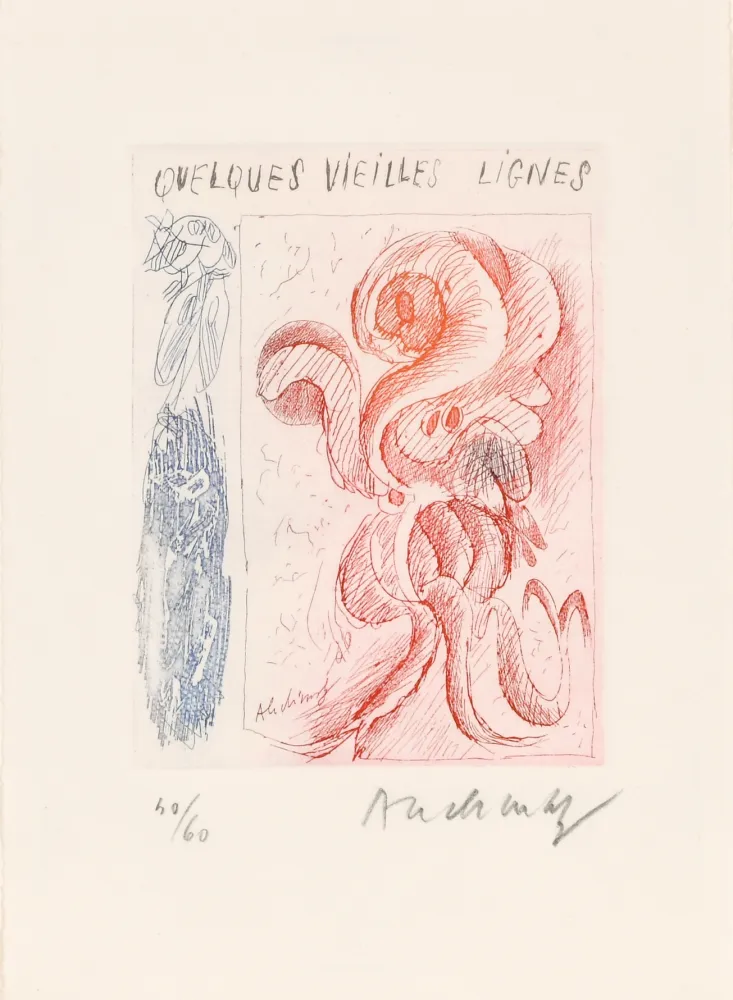 Água-Forte Alechinsky - Quelques vieilles lignes I