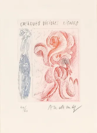 Água-Forte Alechinsky - Quelques vieilles lignes I