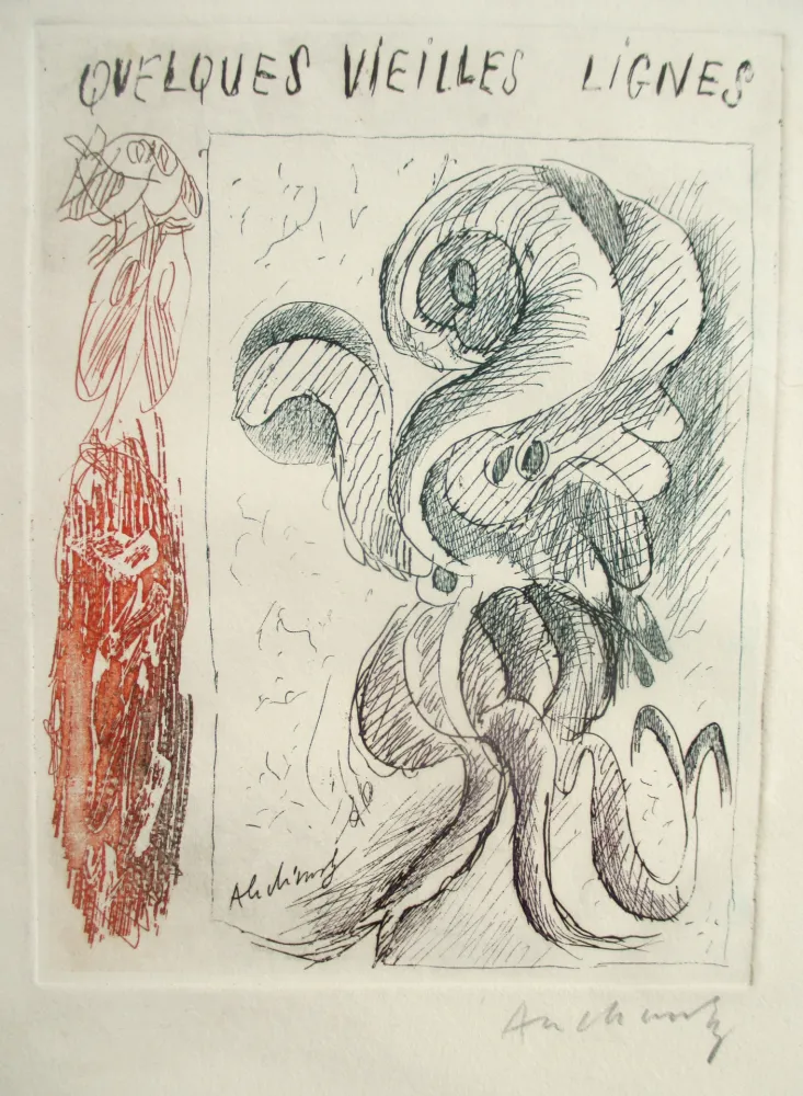 Água-Forte Alechinsky - Quelques vieilles lignes I