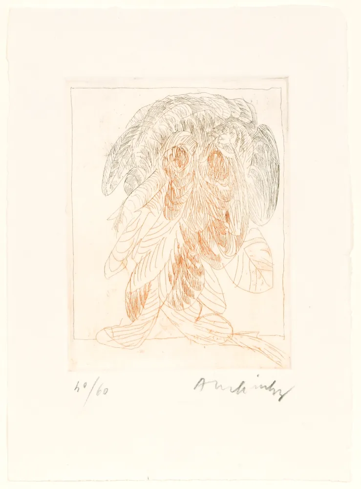 Água-Forte Alechinsky - Quelques vieilles lignes IV