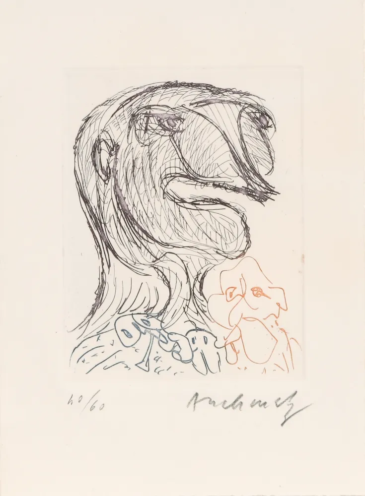 Água-Forte Alechinsky - Quelques vieilles lignes X