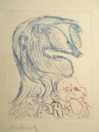 Gravura Alechinsky - Quelques vieilles lignes X