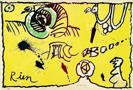 Litografia Alechinsky - Rien