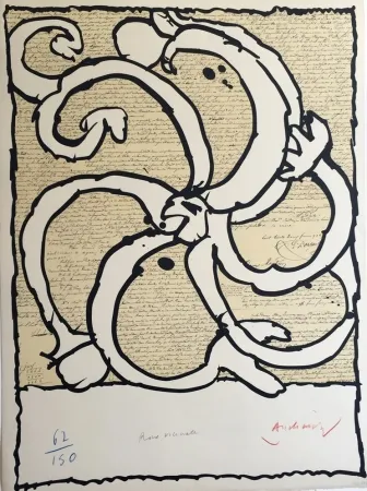 Litografia Alechinsky - Roue Vicinale