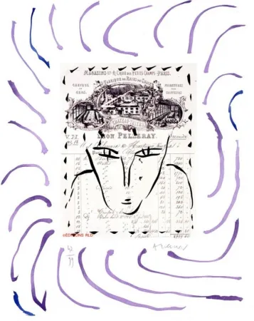 Gravura Alechinsky - Rue croix des petits champs