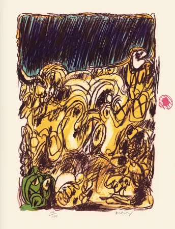 Litografia Alechinsky - Ruée