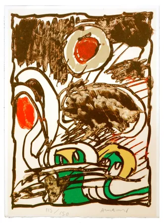 Litografia Alechinsky - Sans titre