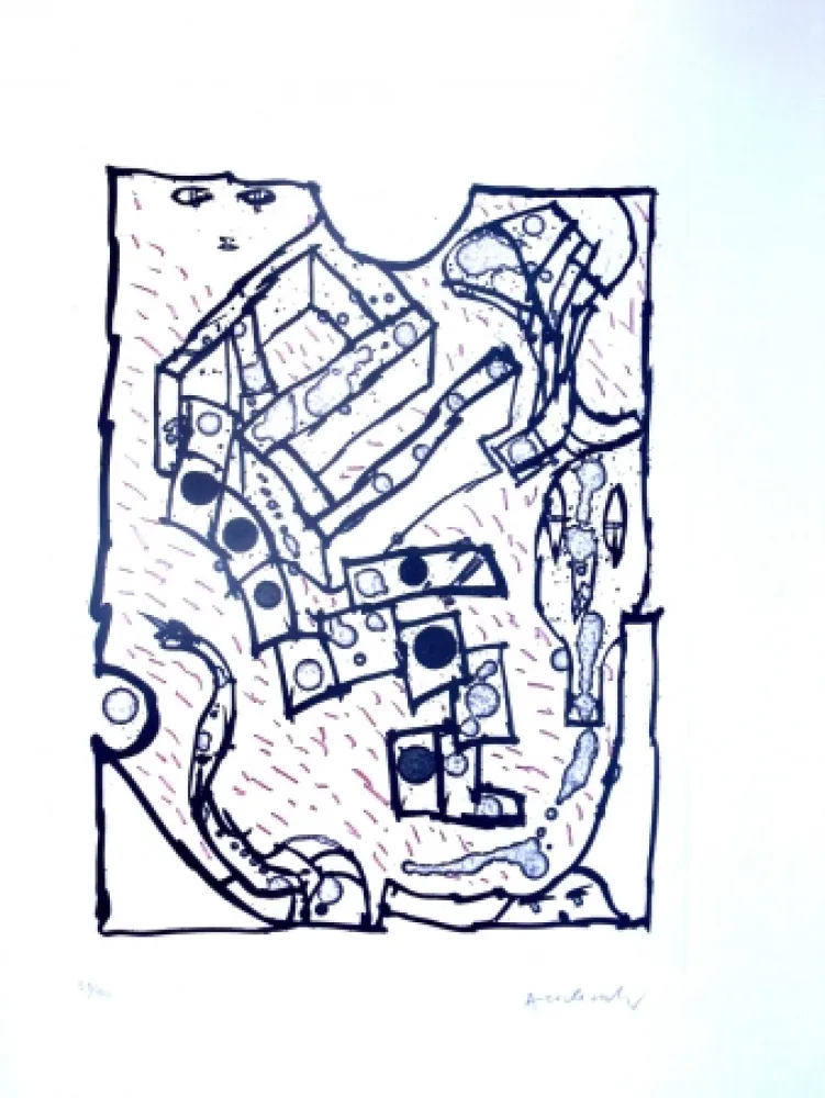 Água-Forte E Água-Tinta Alechinsky - Sans Titre