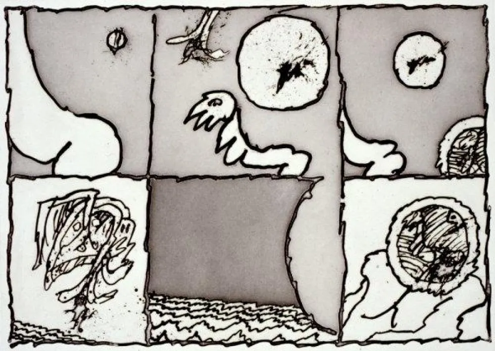 Água-Forte E Água-Tinta Alechinsky - Sans Titre