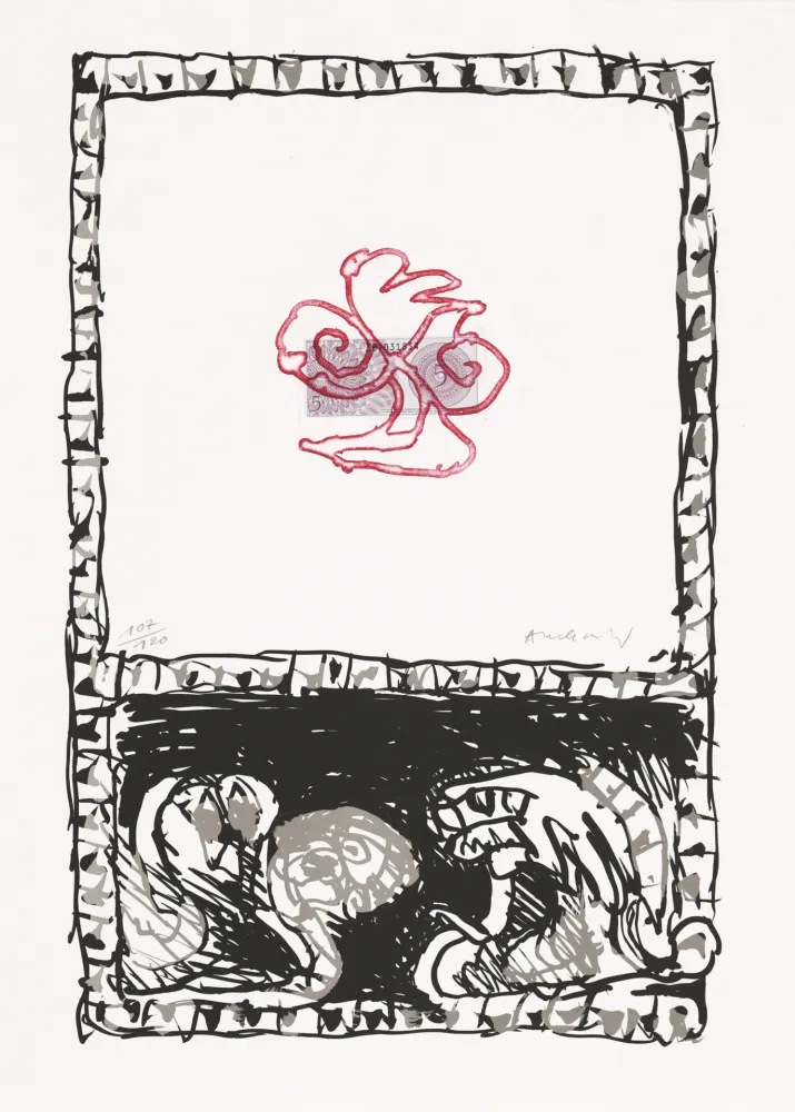 Água-Forte Alechinsky - Serpent 03