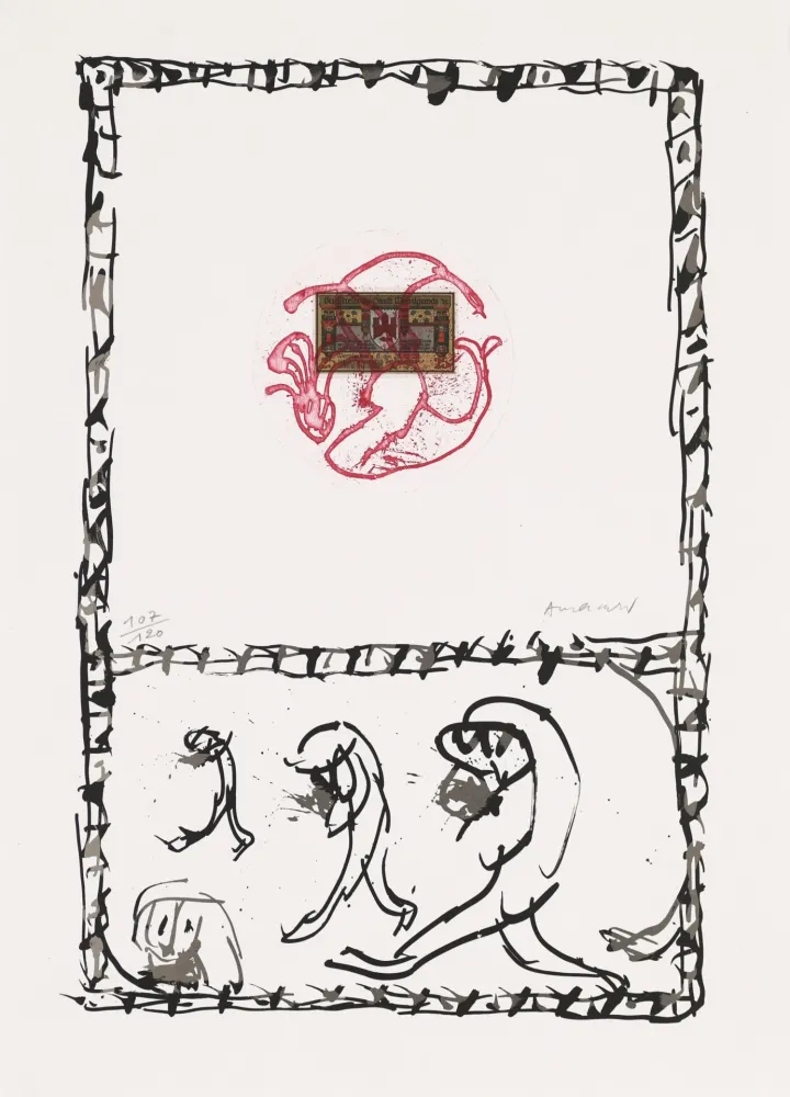 Água-Forte Alechinsky - Serpent 04