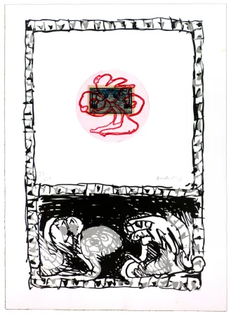 Água-Forte Alechinsky - Serpent V