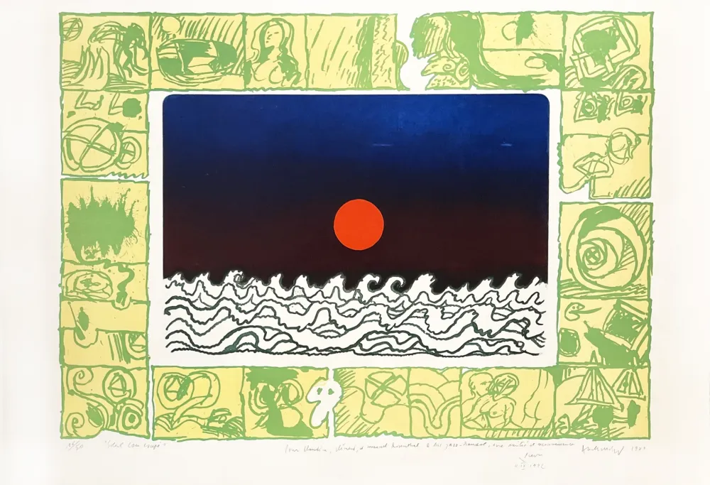 Gravura Alechinsky - Soleil cou coupé