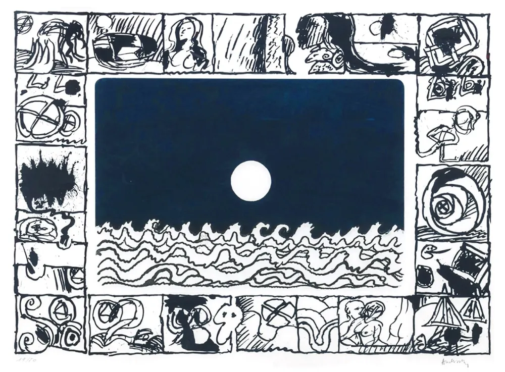 Água-Tinta Alechinsky - Soleil cou coupé