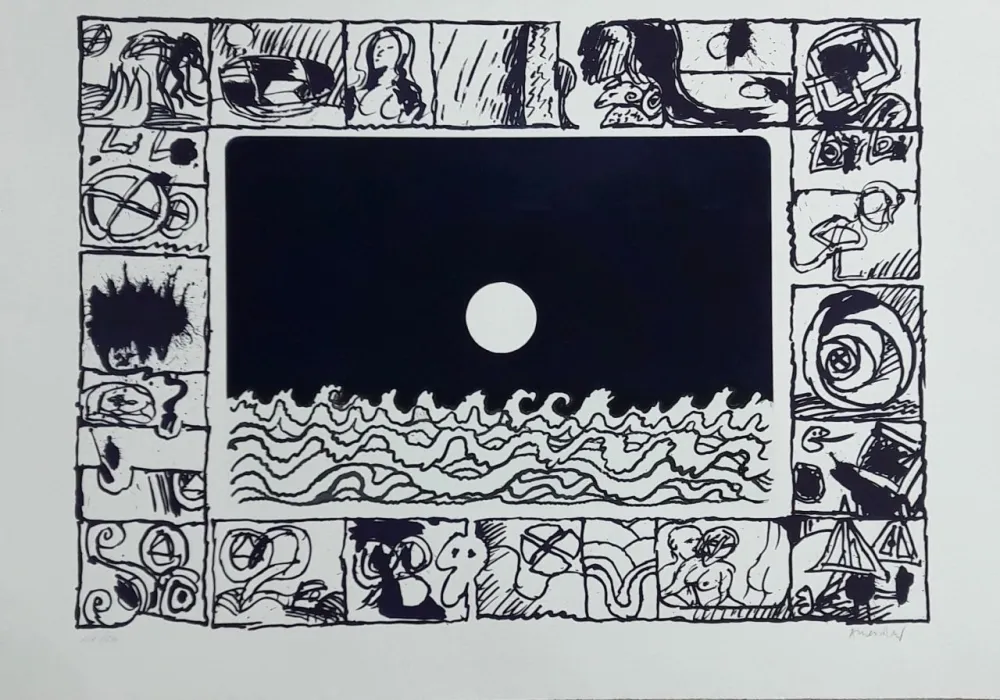 Gravura Alechinsky - Soleil cou coupé