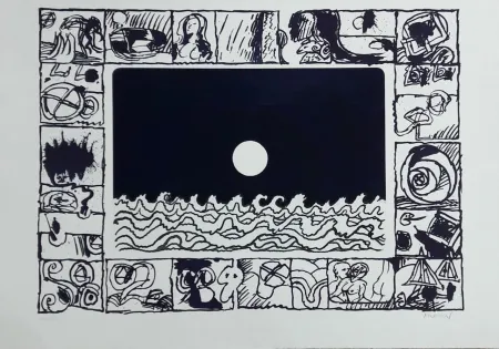 Gravura Alechinsky - Soleil cou coupé