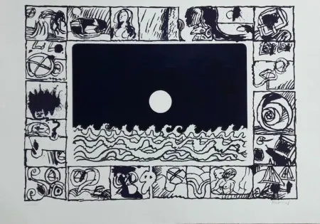 Gravura Alechinsky - Soleil cou coupé