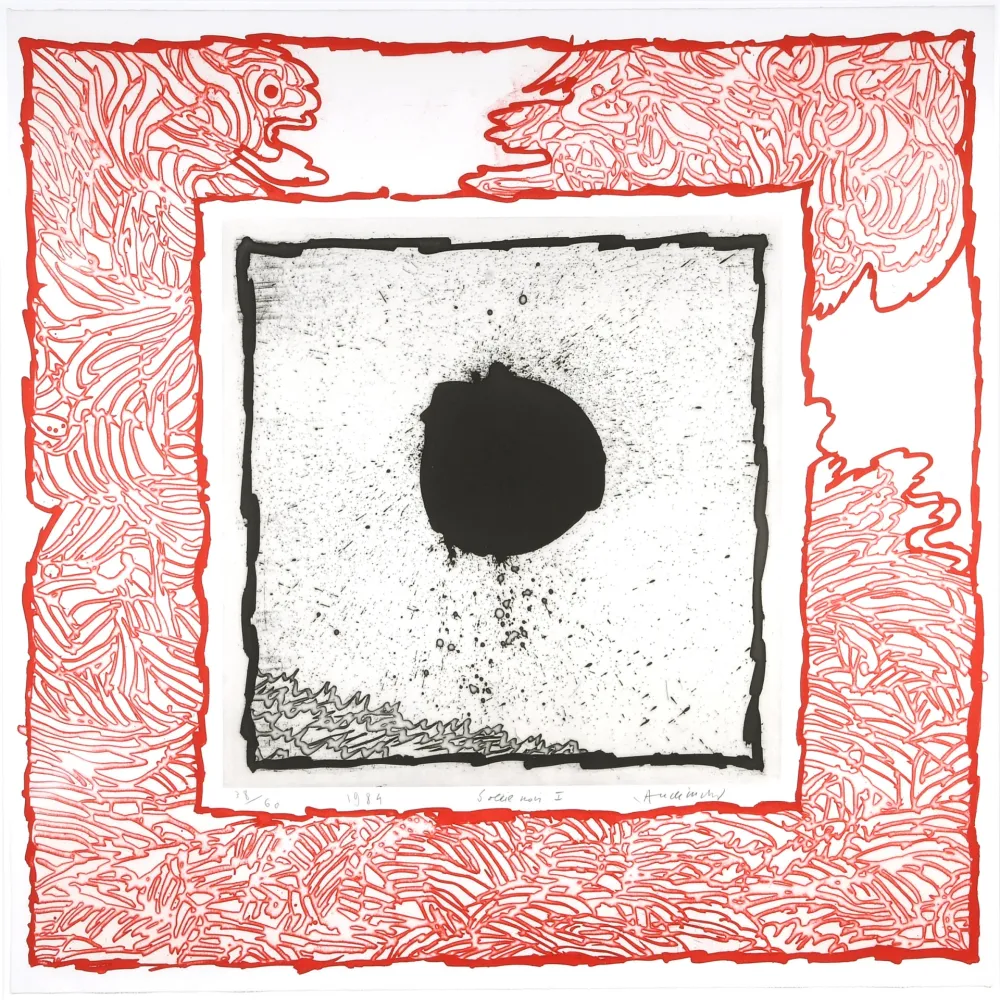 Água-Forte E Água-Tinta Alechinsky - Soleil noir III