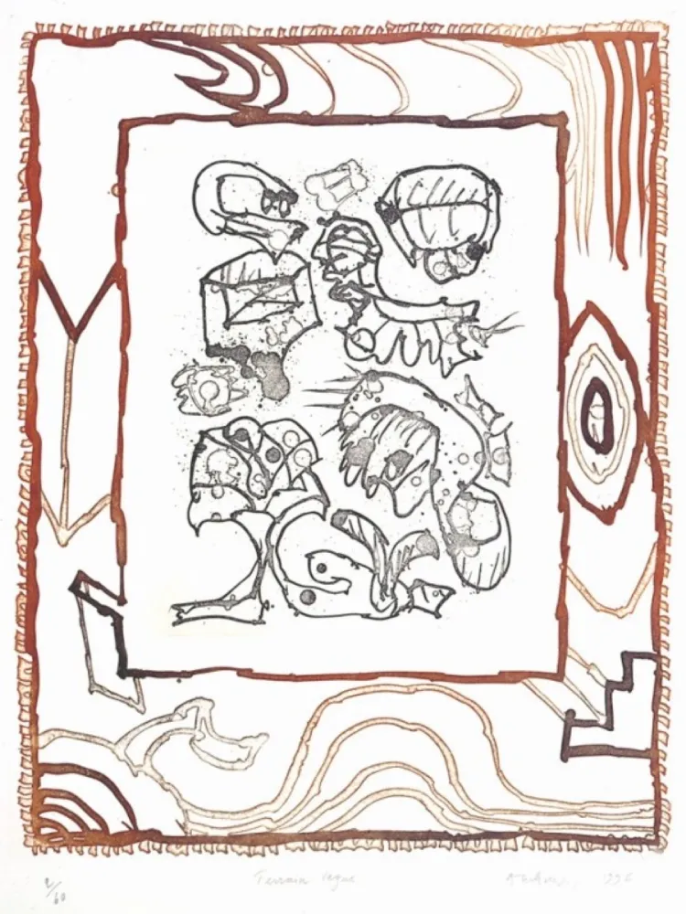 Gravura Alechinsky - Terrain vague