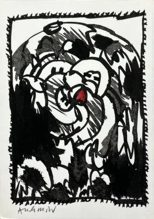 Sem Técnica Alechinsky -  Tête Bêche, 1987