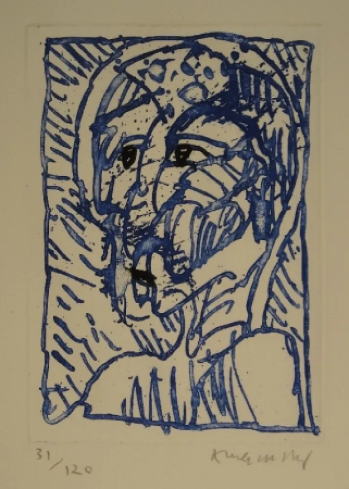 Água-Forte Alechinsky - Tête / Kopf. 