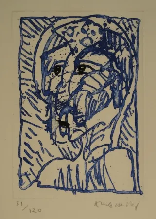 Água-Forte Alechinsky - Tête / Kopf. 