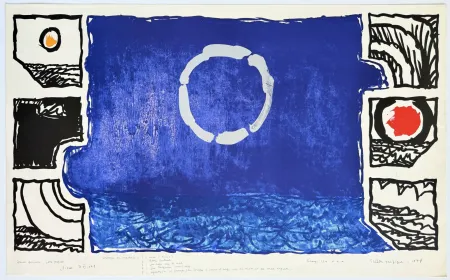 Litografia Alechinsky - Théatre pacifique