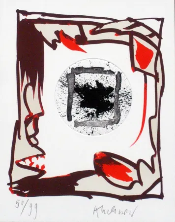 Litografia Alechinsky - Tiens 