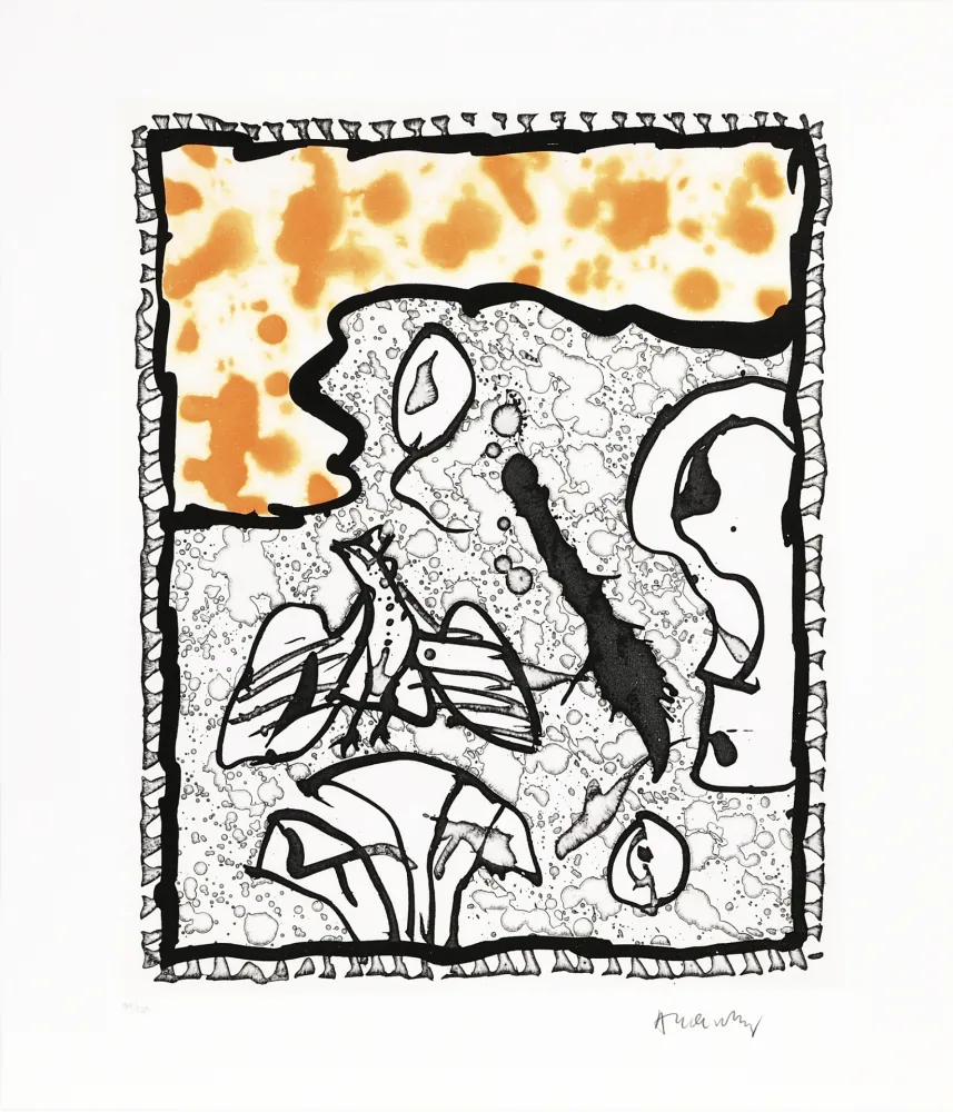 Linogravura Alechinsky - Traité des excitants modernes 01