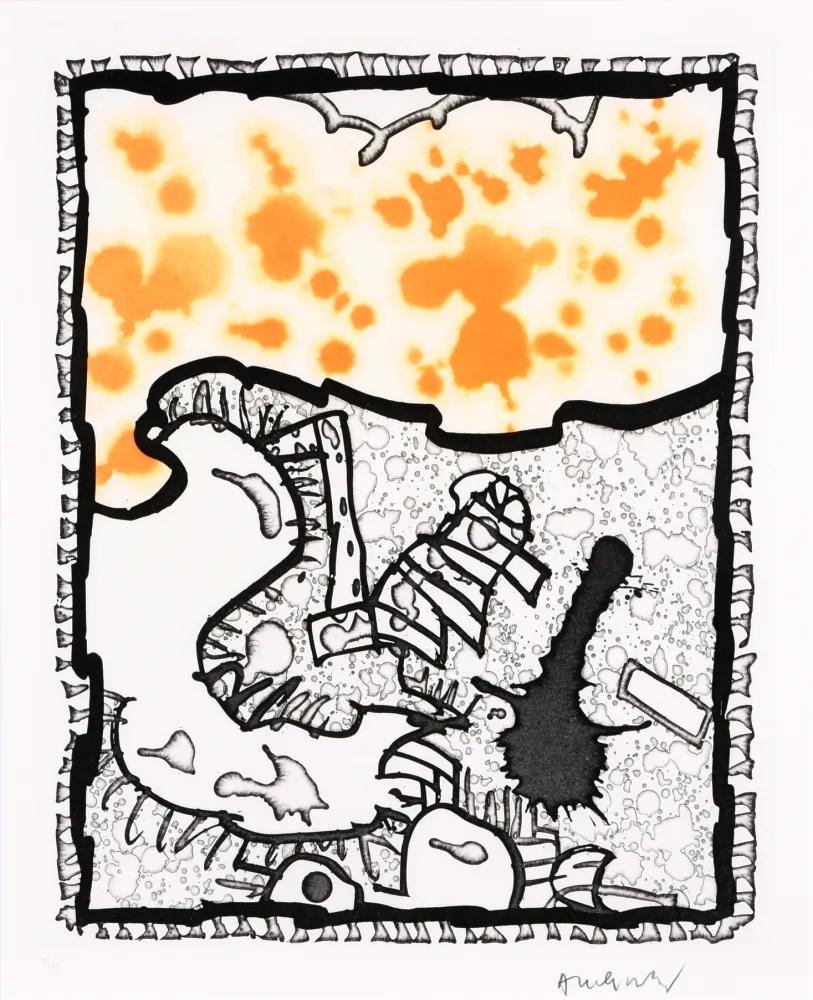 Linogravura Alechinsky - Traité des excitants modernes 04