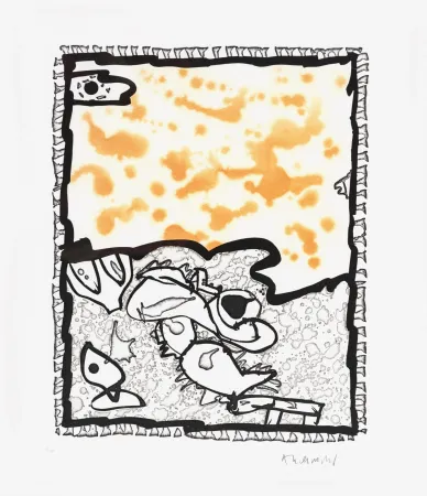 Linogravura Alechinsky - Traité des excitants modernes 05