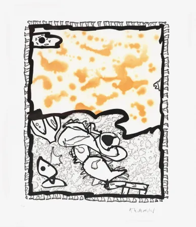 Linogravura Alechinsky - Traité des excitants modernes 05