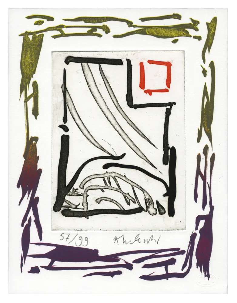 Água-Forte Alechinsky - Triade Rouge