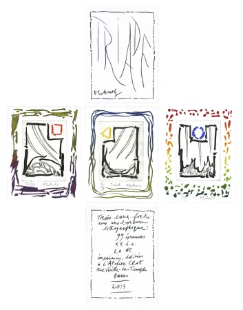 Água-Forte Alechinsky - Triade Rouge , Bleue, Jaune