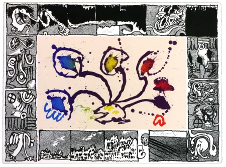 Litografia Alechinsky - Tribord