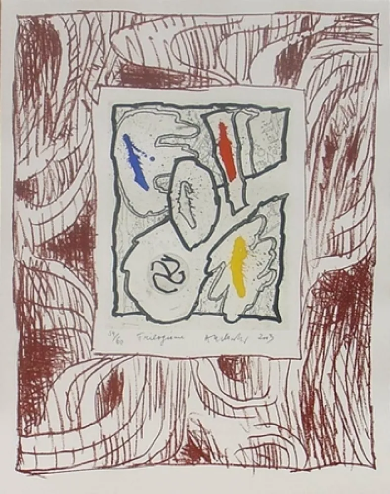 Xilogravura Alechinsky - Trilogisme