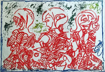 Água-Forte Alechinsky - Trois désordinateurs