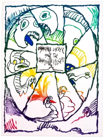 Litografia Alechinsky - Under de Volcano