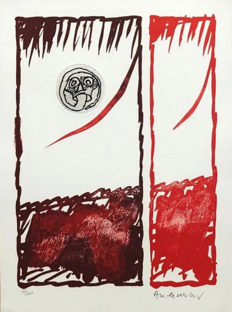 Água-Forte Alechinsky - '' Vaccillations ''