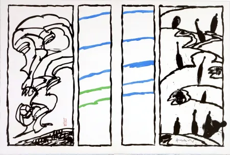 Litografia Alechinsky - Vacillations