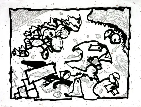 Água-Forte Alechinsky - Vibrions