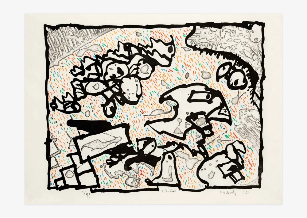 Gravura Alechinsky - Vibrions (couleur)