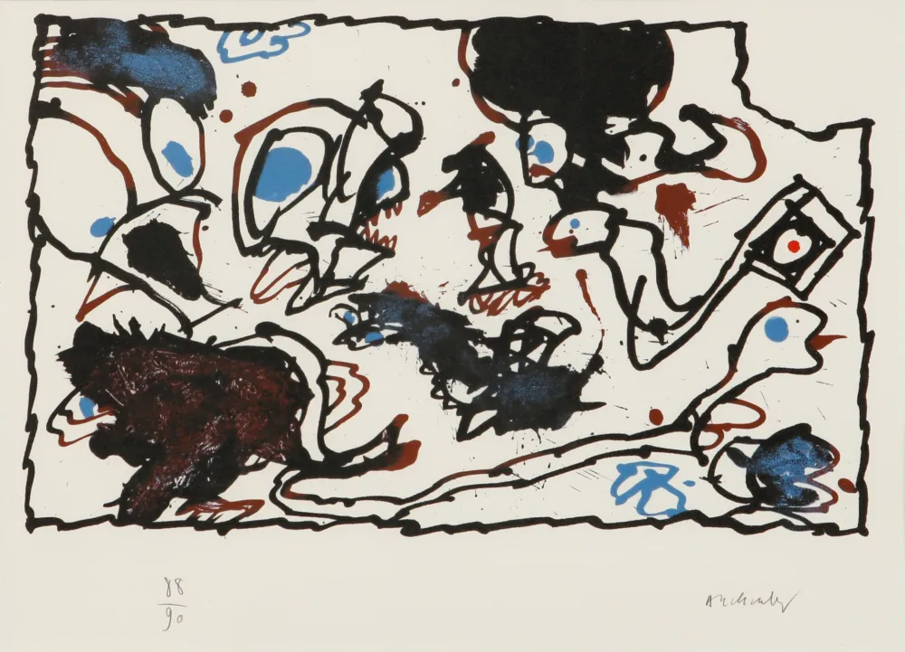 Litografia Alechinsky - Vivier