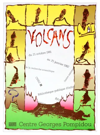 Cartaz Alechinsky -  Volcan, Centre Georges Pompidou, 1981
