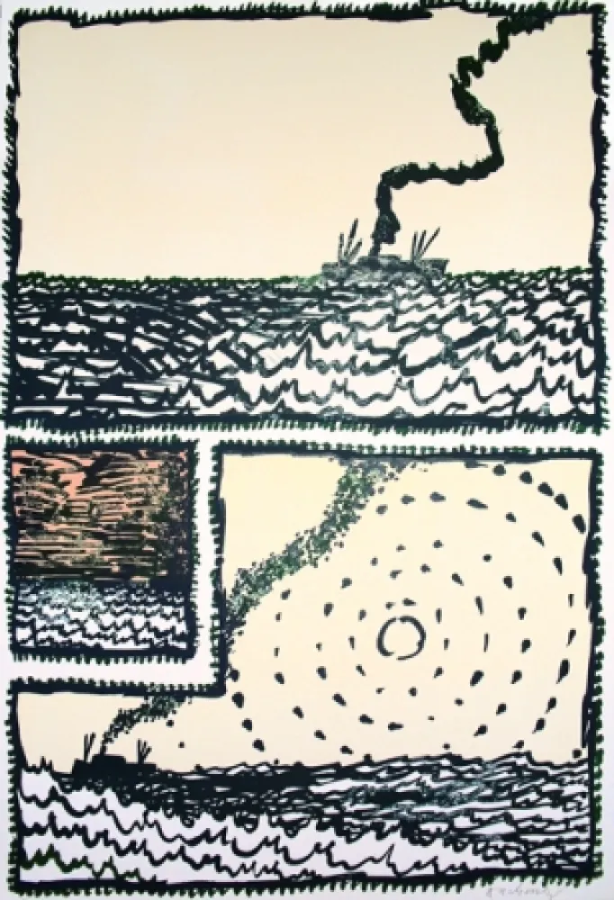 Litografia Alechinsky - Voltunro 1