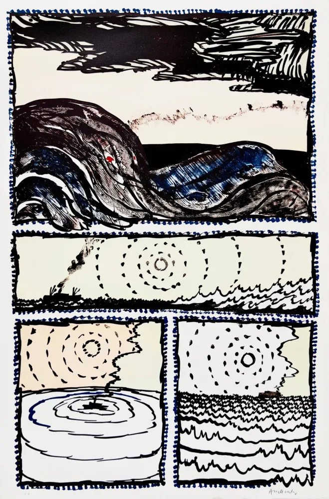 Litografia Alechinsky - Volturno II