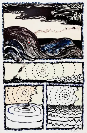 Litografia Alechinsky - Volturno II