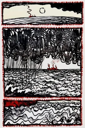 Litografia Alechinsky - Volturno III