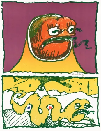 Litografia Alechinsky - Vulcanologies