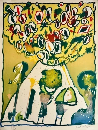 Litografia Alechinsky - Vulcanologies VI